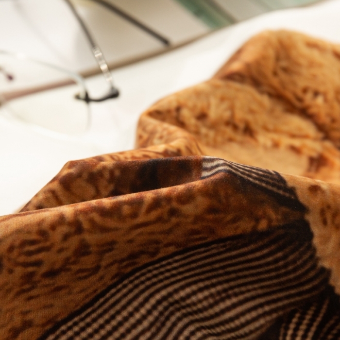 91家纺网 家纺一手货源 找家纺 安莱生活2022八月如歌ins韩风60支数码印花四件套 八月如歌-奶黄