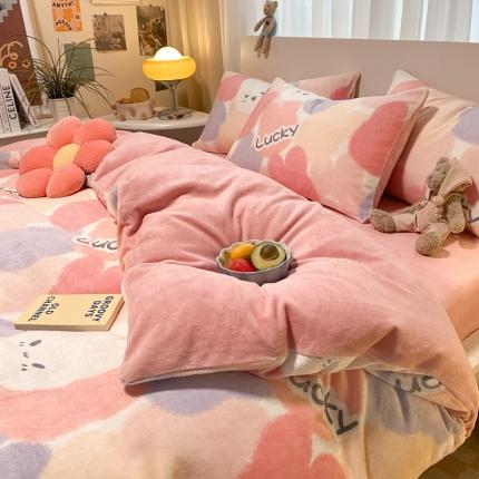 91家纺网 家纺一手货源 找家纺 （总）大渔生活 2025新款专版高克重牛奶绒印花四件套