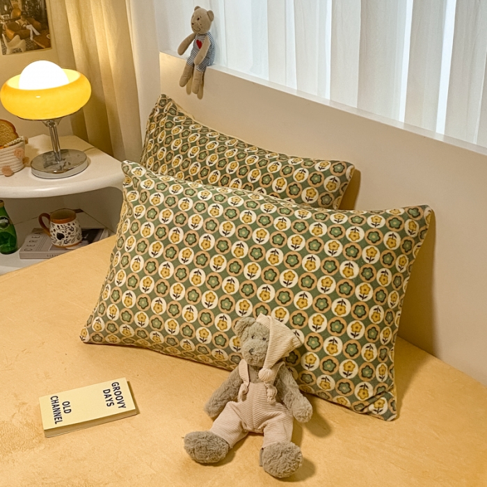 91家纺网 家纺一手货源 找家纺 大渔生活 2024新款牛奶绒印花系列四件套 时光物语