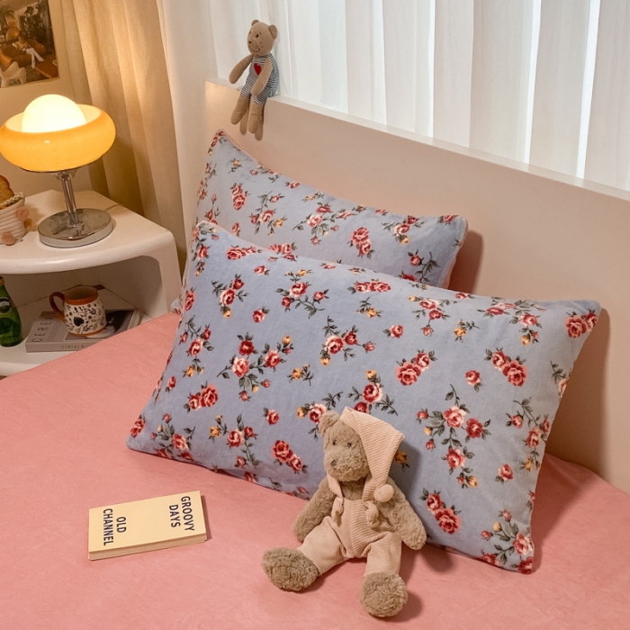 91家纺网 家纺一手货源 找家纺 大渔生活 2024新款牛奶绒印花系列四件套 西雅