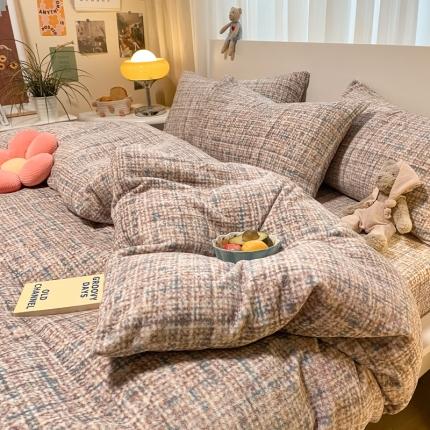 大渔生活 2024新款牛奶绒印花系列四件套 小香思