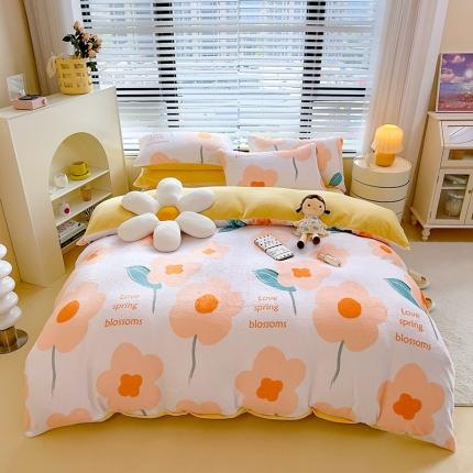 91家纺网 家纺一手货源 找家纺 (总) 麦瑞家纺 2024新款水晶绒牛奶绒四件套