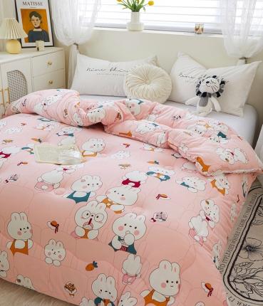 91家纺网 家纺一手货源 找家纺 （总）畅畅家纺 新品A类母婴级印花针织棉牛奶蛋白大豆冬春秋被