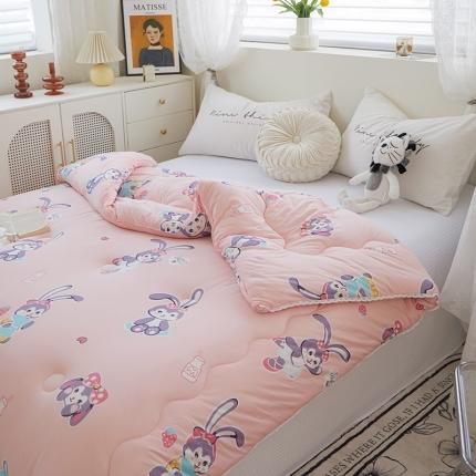 畅畅A类母婴级数码印花针织棉牛奶蛋白大豆冬被春秋被 布兰兔