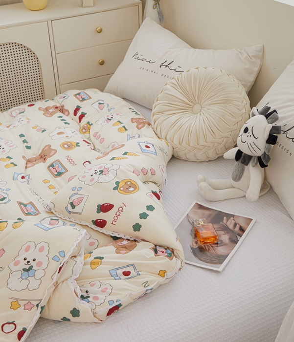 91家纺网 家纺一手货源 找家纺 畅畅 A类数码印花针织棉牛奶蛋白大豆冬被春秋被 奶油宝贝