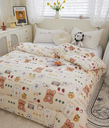 畅畅 A类数码印花针织棉牛奶蛋白大豆冬被春秋被 奶油宝贝