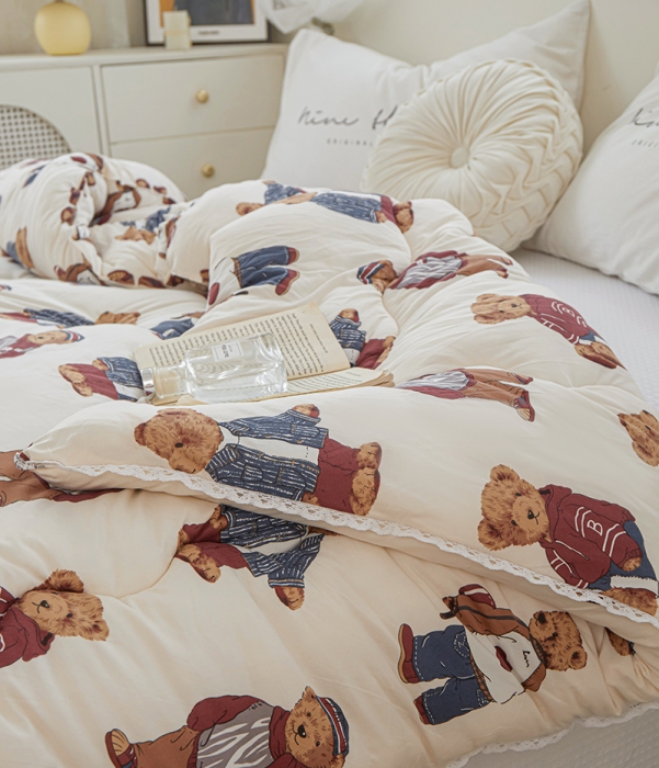 91家纺网 家纺一手货源 找家纺 畅畅 母婴级数码印花针织棉牛奶蛋白大豆冬被春秋被 帕丁顿熊