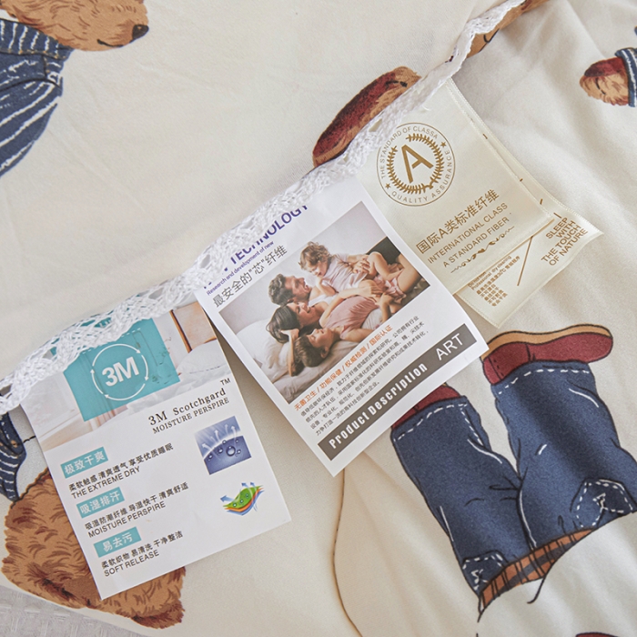 91家纺网 家纺一手货源 找家纺 畅畅 母婴级数码印花针织棉牛奶蛋白大豆冬被春秋被 帕丁顿熊