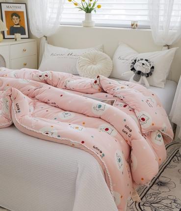 畅畅A类母婴级数码印花针织棉牛奶蛋白大豆冬被春秋被 佩尼小象