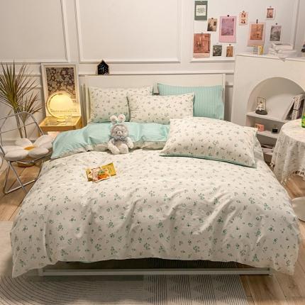 91家纺网 家纺一手货源 找家纺 （总）晨希 2022新款清新全棉印花四件套