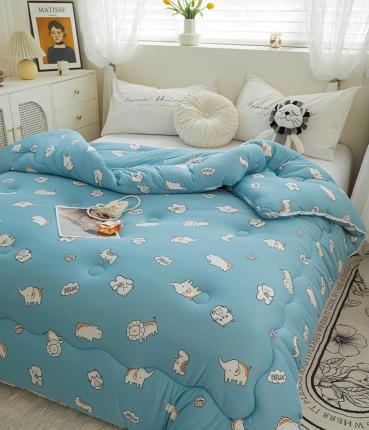 畅畅A类母婴级数码印花针织棉牛奶蛋白大豆冬被春秋被 塔塔乐园