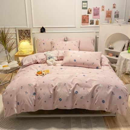 91家纺网 家纺一手货源 找家纺 （总）晨希 2022新款清新全棉印花四件套