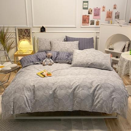 91家纺网 家纺一手货源 找家纺 （总）晨希 2022新款清新全棉印花四件套