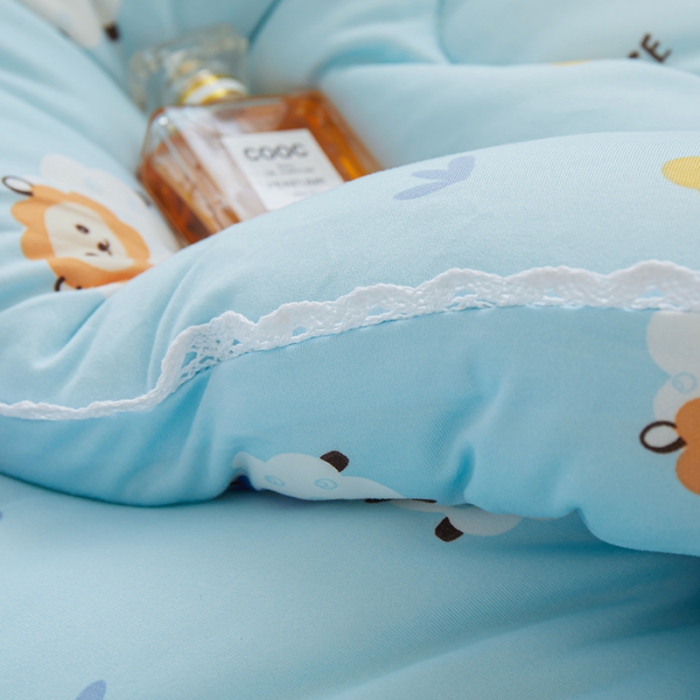 91家纺网 家纺一手货源 找家纺 畅畅A类母婴级数码印花针织棉牛奶蛋白大豆冬被春秋被 小绵羊