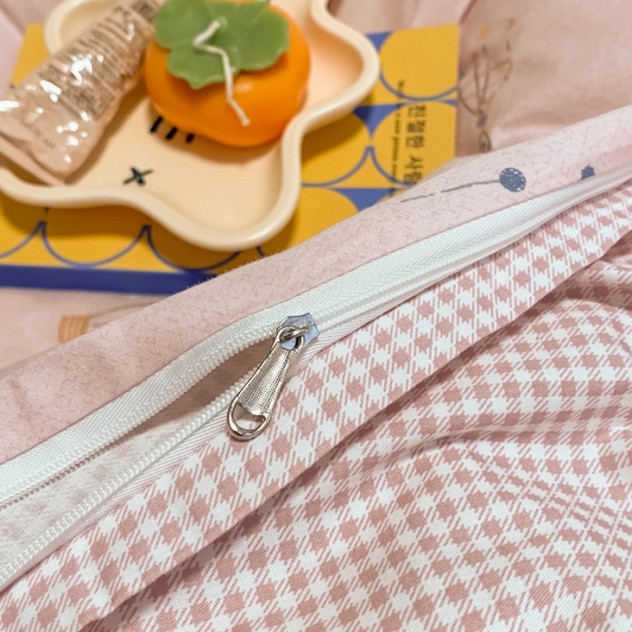 91家纺网 家纺一手货源 找家纺 晨希 2022新款清新全棉印花四件套 快乐星球