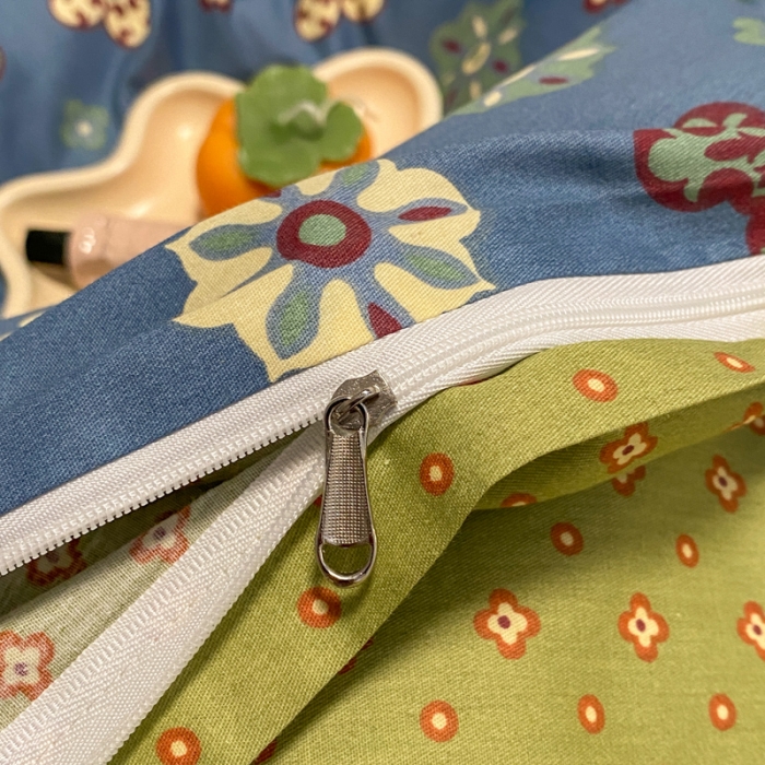 91家纺网 家纺一手货源 找家纺 晨希 2022新款清新全棉印花四件套 洛莎