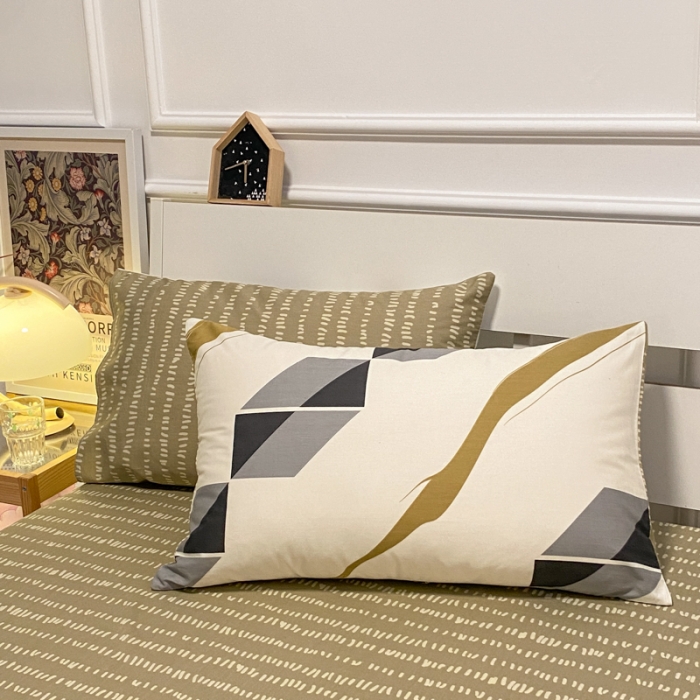 91家纺网 家纺一手货源 找家纺 晨希 2022新款清新全棉印花四件套 时空