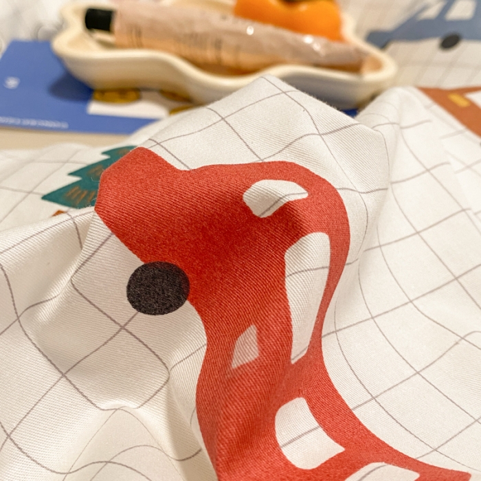 91家纺网 家纺一手货源 找家纺 晨希 2022新款清新全棉印花四件套 小心愿