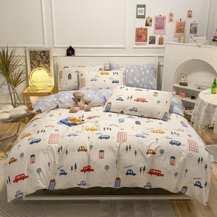 晨希 2022新款清新全棉印花四件套 小心愿