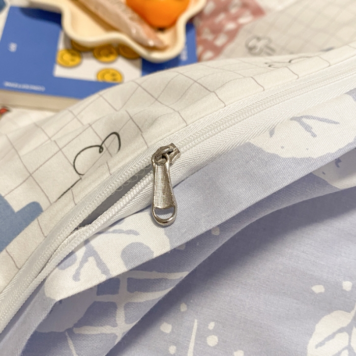 91家纺网 家纺一手货源 找家纺 晨希 2022新款清新全棉印花四件套 小心愿