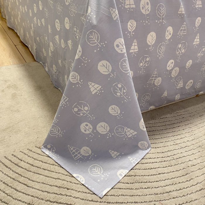 91家纺网 家纺一手货源 找家纺 晨希 2022新款清新全棉印花四件套 小心愿