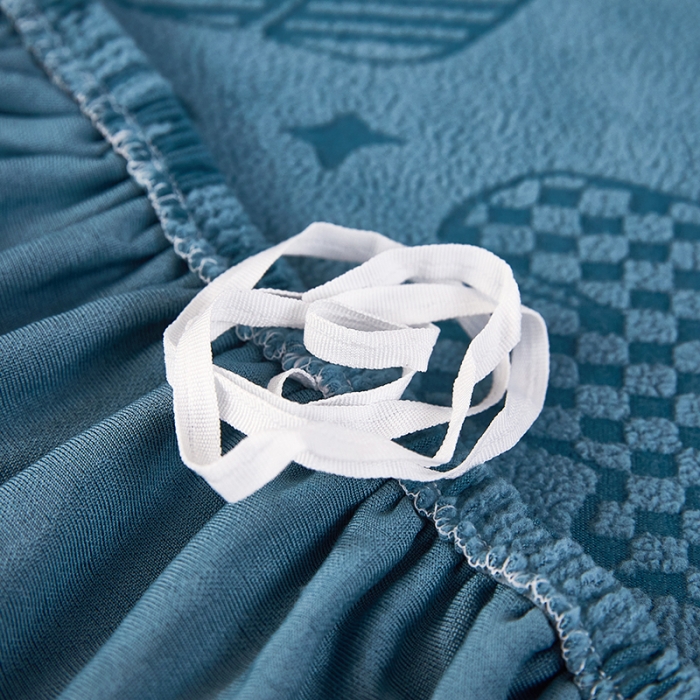 91家纺网 家纺一手货源 找家纺 逐日沙发套 2023新款阳离子雕花沙发套 饼干熊 蓝灰