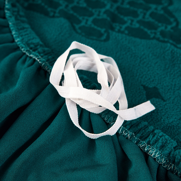 91家纺网 家纺一手货源 找家纺 逐日沙发套 2023新款阳离子雕花沙发套 饼干熊 墨绿