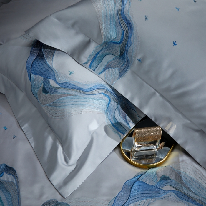 91家纺网 家纺一手货源 找家纺 缔缦 22新款100s澳棉全工艺秋冬居家四件套-奥赛 奥赛-星河灰