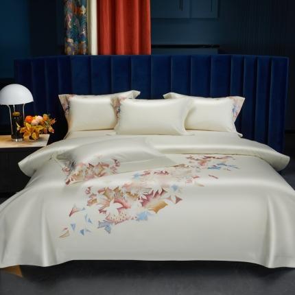 91家纺网 家纺一手货源 找家纺 缔缦 2022新款100s澳棉全工艺秋冬居家四件套-赫拉 赫拉-米白