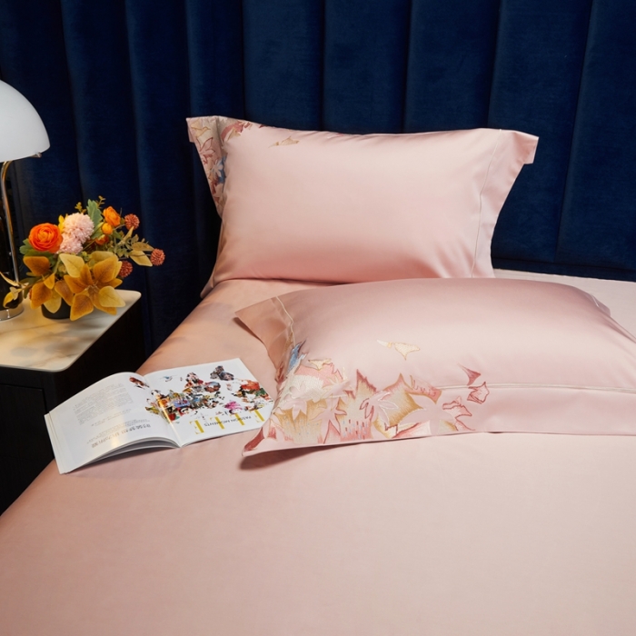 91家纺网 家纺一手货源 找家纺 缔缦 2022新款100s澳棉全工艺秋冬居家四件套-赫拉 赫拉-粉