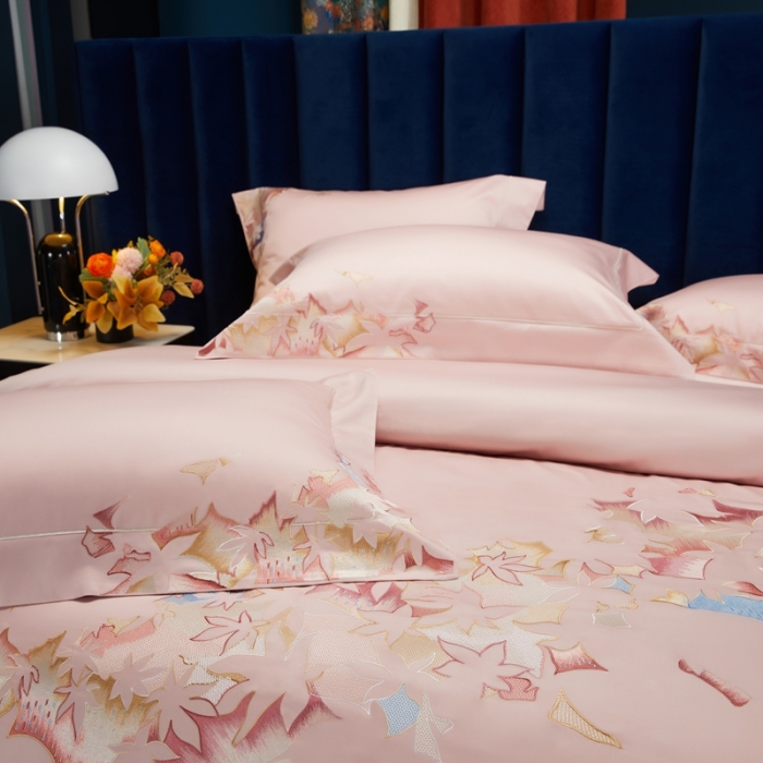 91家纺网 家纺一手货源 找家纺 缔缦 2022新款100s澳棉全工艺秋冬居家四件套-赫拉 赫拉-粉