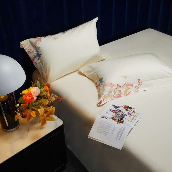 91家纺网 家纺一手货源 找家纺 缔缦 2022新款100s澳棉全工艺秋冬居家四件套-赫拉 赫拉-米白