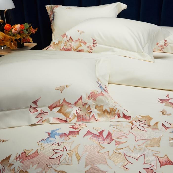 91家纺网 家纺一手货源 找家纺 缔缦 2022新款100s澳棉全工艺秋冬居家四件套-赫拉 赫拉-米白