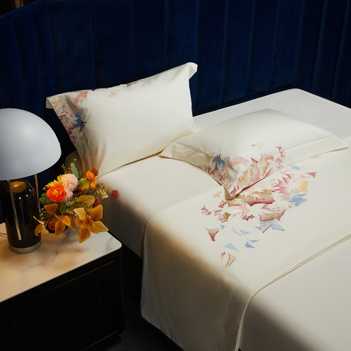 91家纺网 家纺一手货源 找家纺 缔缦 2022新款100s澳棉全工艺秋冬居家四件套-赫拉 赫拉-米白