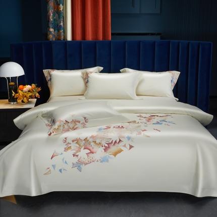 缔缦 2022新款100s澳棉全工艺秋冬居家四件套-赫拉 赫拉-米白