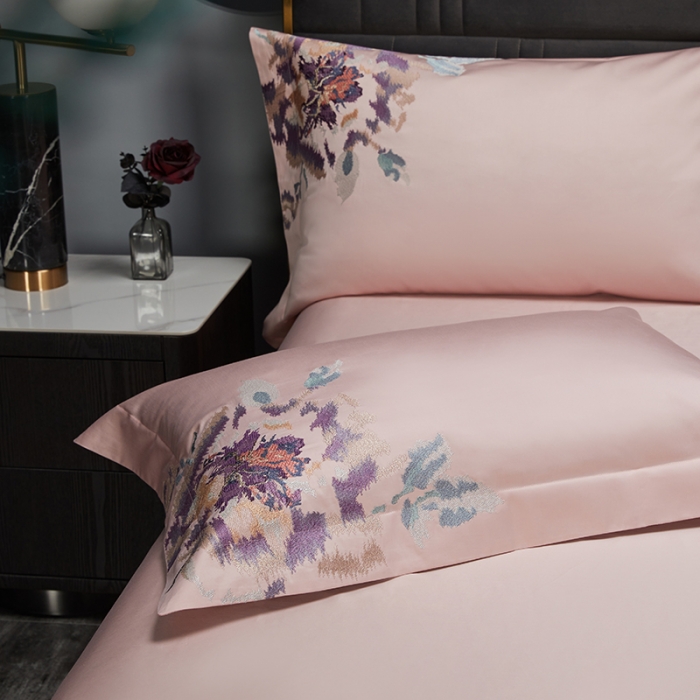 91家纺网 家纺一手货源 找家纺 （总）缔缦22新款100s澳棉全工艺秋冬居家四件套-花影伊人