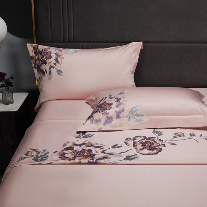 91家纺网 家纺一手货源 找家纺 （总）缔缦22新款100s澳棉全工艺秋冬居家四件套-花影伊人