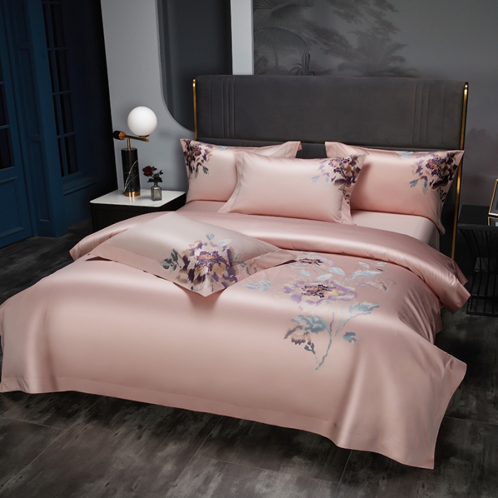 91家纺网 家纺一手货源 找家纺 （总）缔缦22新款100s澳棉全工艺秋冬居家四件套-花影伊人