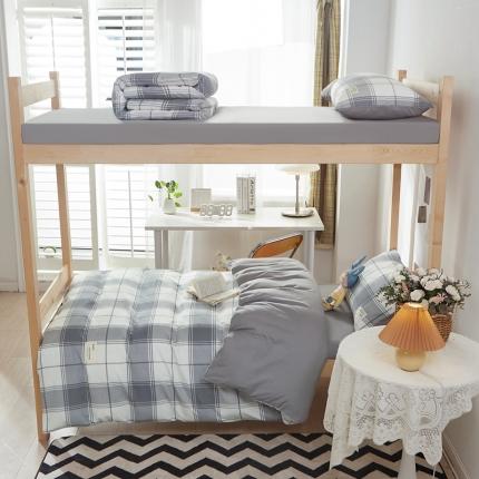 91家纺网 家纺一手货源 找家纺 （总）水墨江南 2022新款学生素色三件套