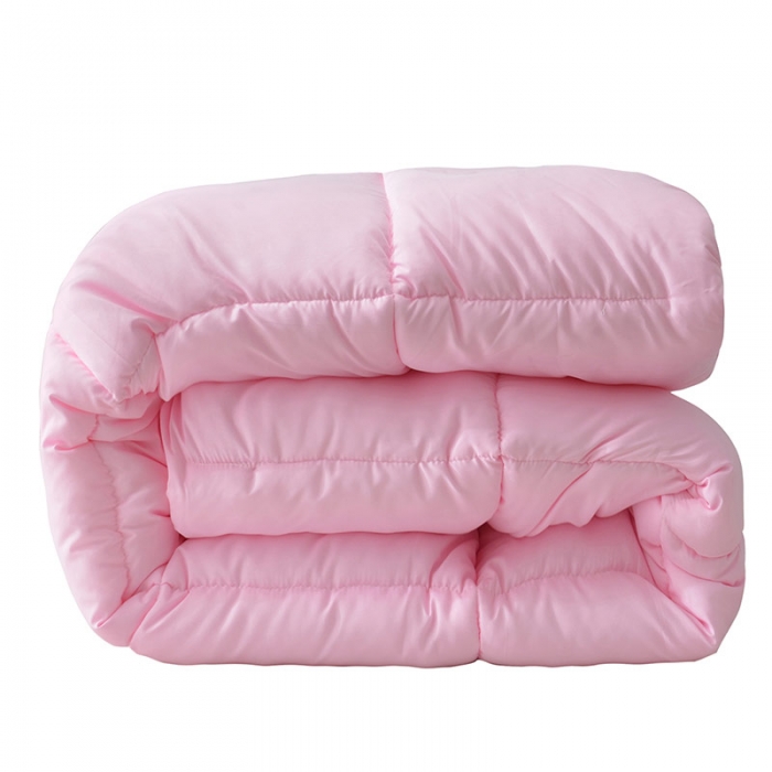 91家纺网 家纺一手货源 找家纺 德芙 2023星级酒店羽丝绒被芯民宿四季春秋冬被经典款 粉色