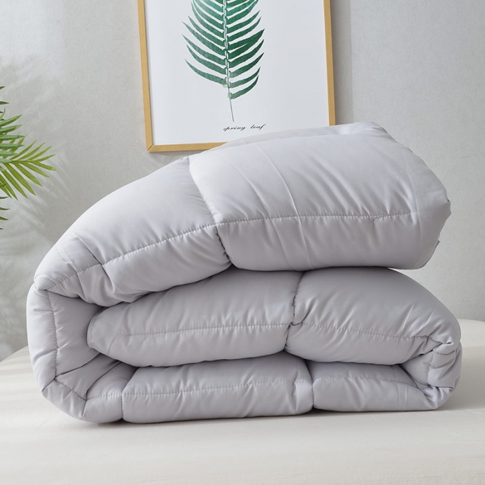 91家纺网 家纺一手货源 找家纺 德芙 2023星级酒店羽丝绒被芯民宿四季春秋冬被经典款 灰色