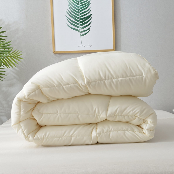 91家纺网 家纺一手货源 找家纺 德芙 2023星级酒店羽丝绒被芯民宿四季春秋冬被经典款 米黄