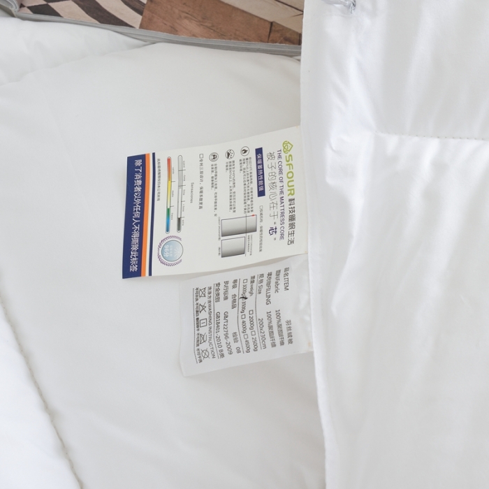 91家纺网 家纺一手货源 找家纺 德芙 2023星级酒店羽丝绒被芯民宿四季春秋冬被经典款 白色