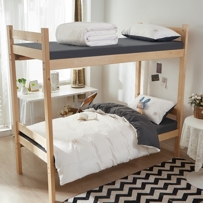 91家纺网 家纺一手货源 找家纺 水墨江南 2022新款学生三件套 白+灰