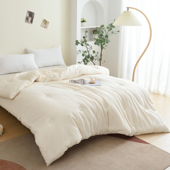 91家纺网 家纺一手货源 找家纺 总德芙A类全棉提花小方格不染系列被子20%大豆纤维冬被春秋被被芯