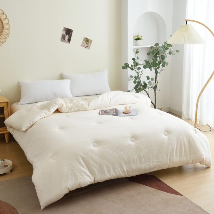 91家纺网 家纺一手货源 找家纺 总德芙A类全棉提花小方格不染系列被子20%大豆纤维冬被春秋被被芯