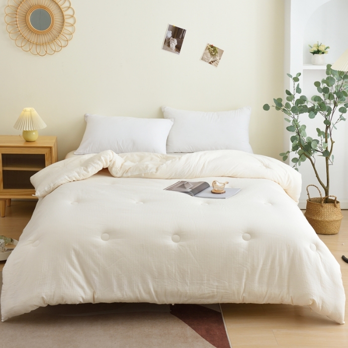 91家纺网 家纺一手货源 找家纺 总德芙A类全棉提花小方格不染系列被子20%大豆纤维冬被春秋被被芯