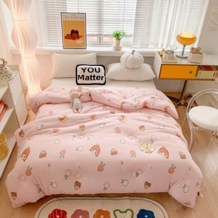 91家纺网 家纺一手货源 找家纺 2022新款针织棉夏被春秋被冬被 蛋糕女孩