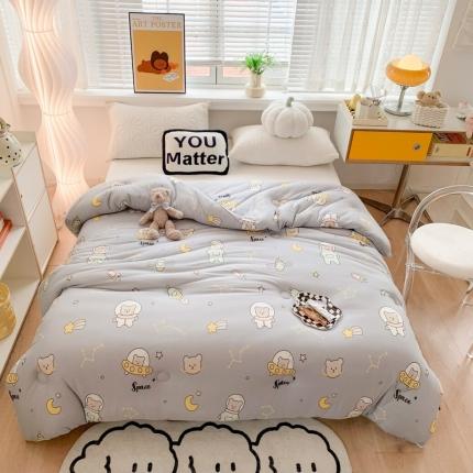 91家纺网 家纺一手货源 找家纺 2022新款针织棉夏被春秋被冬被 太空熊