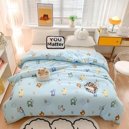 91家纺网 家纺一手货源 找家纺 2022新款针织棉夏被春秋被冬被 五彩小熊